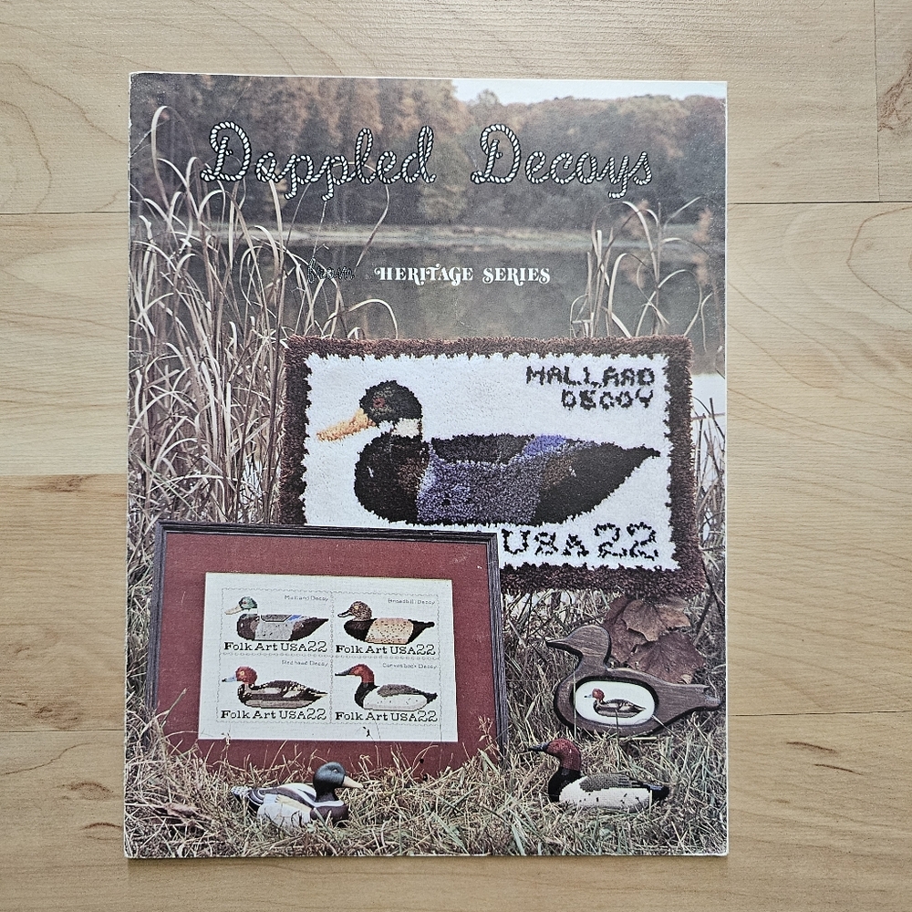 Leaflet Cross Stitch Heritage USPS Postal Stamps Ducks "Dappled Decoys"